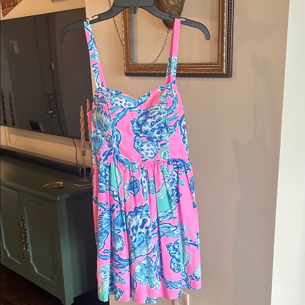 Lilly Pulitzer Pink and Blue Patterned Dress